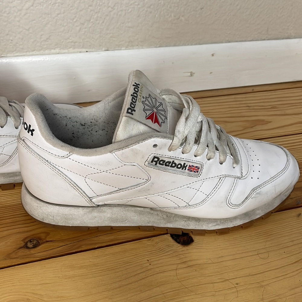 Reebok classic leather sneaker - white/gum sole - Picture 7 of 9